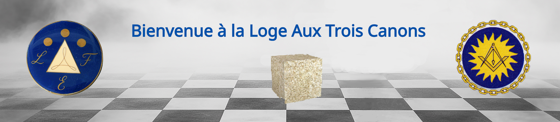 Bannière de la loge Aux Trois Canons